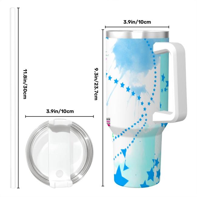 Tumbler mit Hundemotiv Fido - Edelstahl, Becher, 1L, mit Strohhalm, bunt, Motive in Digitaler Popart, Mischling, Mix, Zergschnauzer, Schnauzer